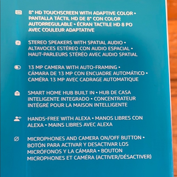 New Sealed Echo Show 8 Black by Amazon - Picture 4 of 4